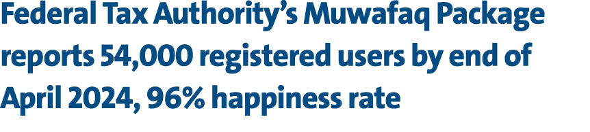 Federal Tax Authority’s Muwafaq Package reports 54,000 registered users by end of April 2024, 96% happiness rate 