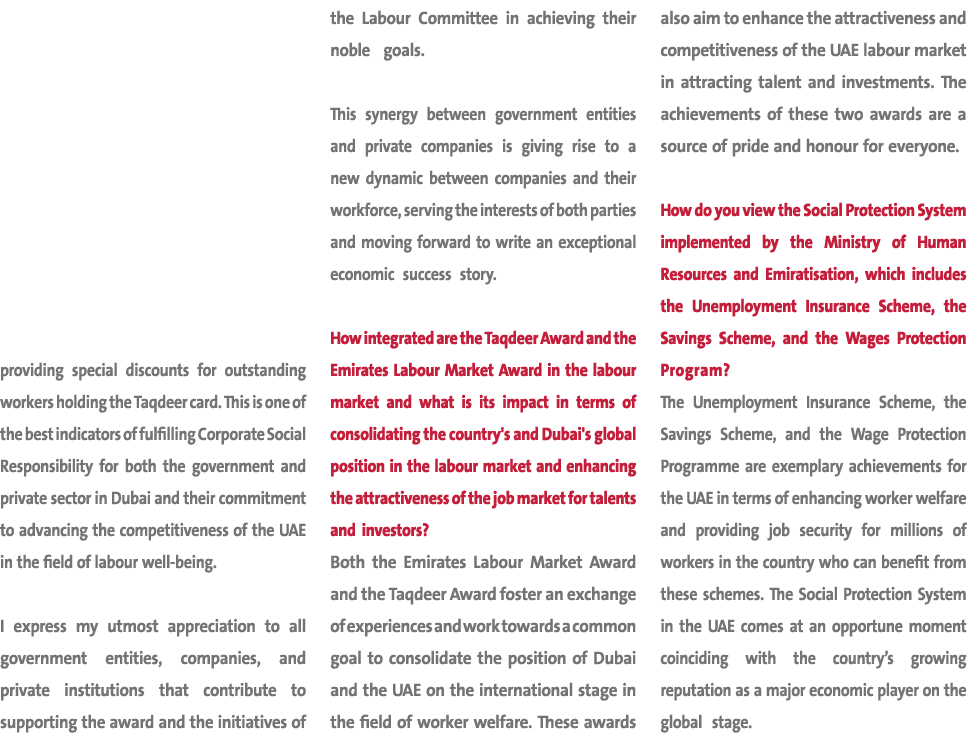 providing special discounts for outstanding workers holding the Taqdeer card. This is one of the best indicators of f...