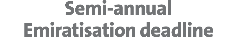 Semi annual Emiratisation deadline