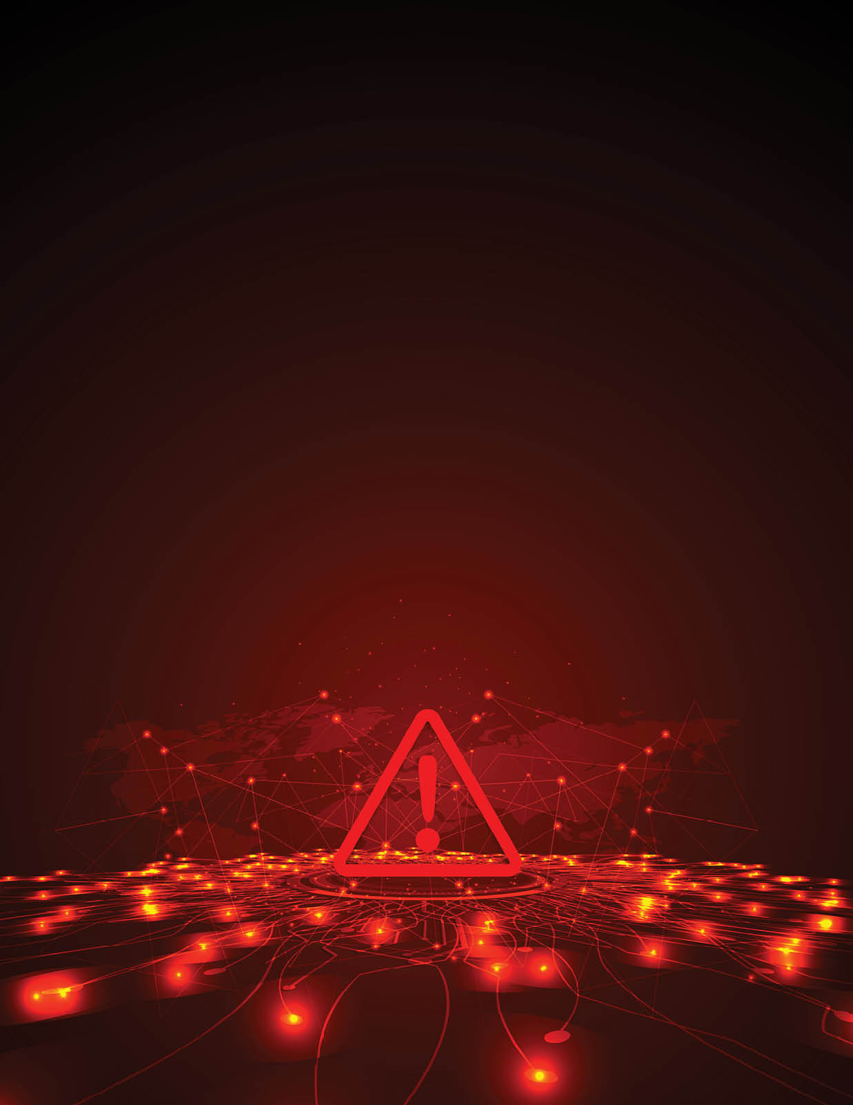  Hacking Concept. Attention warning attacker alert sign with exclamation mark on dark red background.Security protection Concept. vector illustration.