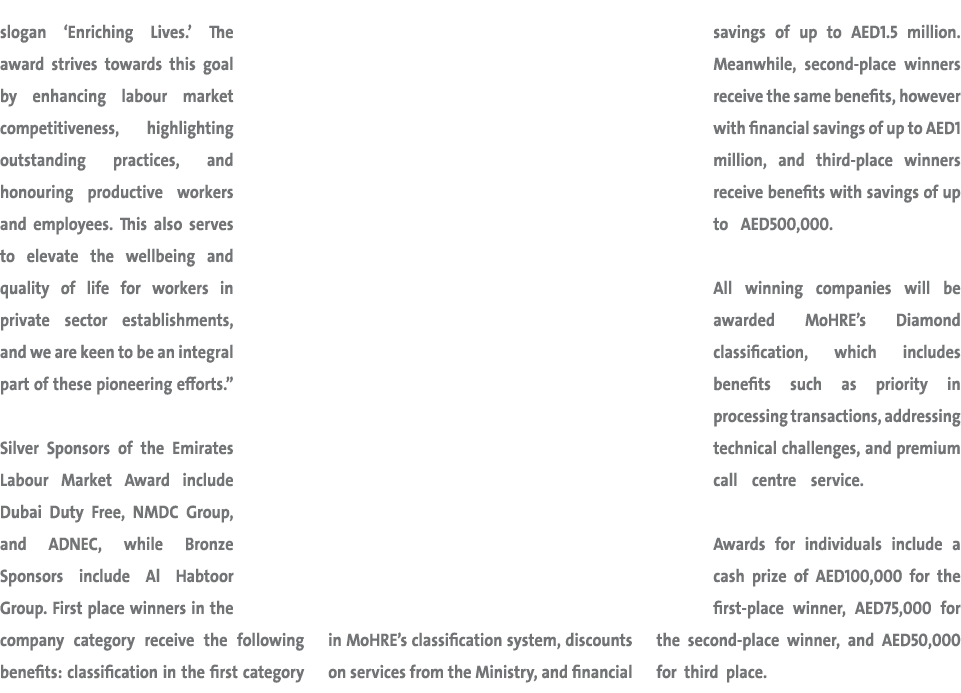 slogan ‘Enriching Lives.’ The award strives towards this goal by enhancing labour market competitiveness, highlightin...