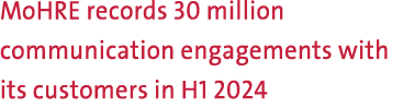 MoHRE records 30 million communication engagements with its customers in H1 2024 