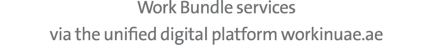 Work Bundle services via the unified digital platform workinuae.ae