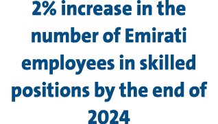 2% increase in the number of Emirati employees in skilled positions by the end of 2024
