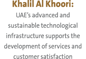 Khalil Al Khoori: UAE’s advanced and sustainable technological infrastructure supports the development of services an...