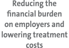 Reducing the financial burden on employers and lowering treatment costs