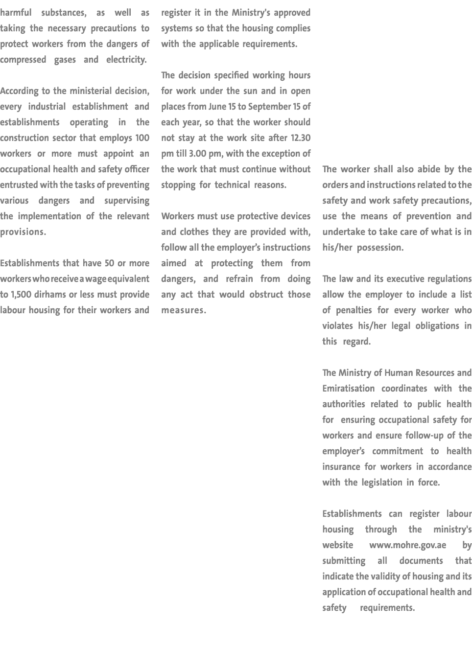 harmful substances, as well as taking the necessary precautions to protect workers from the dangers of compressed gas   