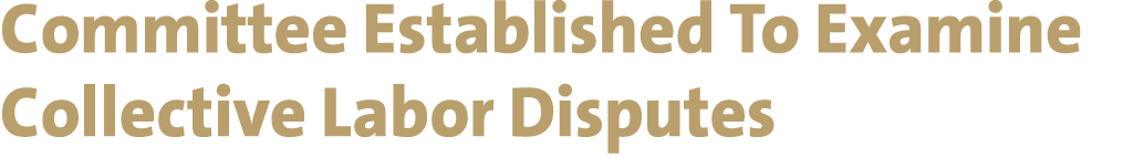 Committee Established To Examine Collective Labor Disputes 