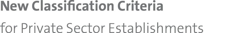 New Classification Criteria for Private Sector Establishments